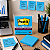Bloco Autoadesivo 76x76mm c/ 45fls Neon Azul Post-It - 3M - Imagem 3