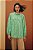 blusa franzida colar removivel listra fina verde - Imagem 2