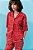 camisa de manga curta gola cubana shibori pontilhado vermelho - Imagem 4