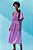 vestido de linho midi ombro único violeta - Imagem 4