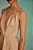 blusa decote v com alça cordas cruzadas cáqui - Imagem 2