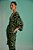 Macacão de seda manga longa com decote v serpentina verde - Imagem 2