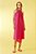 vestido midi sem manga com decote alto e corda rosa - Imagem 1