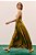 vestido longo pregas decote reto oliva - Imagem 4