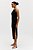 vestido midi de crepe tubo com decote alto preto - Imagem 2