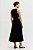 vestido de crepe midi com colissê na cintura preto - Imagem 3