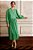 vestido midi túnica franzida dots verde - Imagem 1