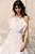 vestido de linho com sobreposições e tule branco - Imagem 2