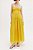 vestido midi frente única franzido amarelo - Imagem 3