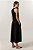 vestido midi de malha com tricoline acinturado preto - Imagem 4