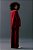 blazer de veludo reto com ombreira vermelho - Imagem 4