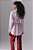camisa de algodão manga longa com obi rosa claro - Imagem 7