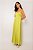 vestido de cetim longo com pregas limão - Imagem 3