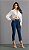 Calça Jeans Feminina Cropped Push Up San Siro | Divero Jeans - Imagem 1