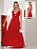 Vestido Longo Vermelho de Crepe - TN Território Nacional - Imagem 3