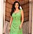 Vestido Midi Verde Laise com Entremeio - Via Sampa - Imagem 2