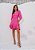 Vestido Curto Rosa com Cinto Costas Aberta - Via Sampa - Imagem 1