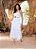 Vestido Midi Branco de algodão com Abertura e Bordado - Via Sampa - Imagem 2