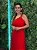 Vestido Vermelho Midi um Ombro só Fivela e Fenda - Via Sampa - Imagem 3