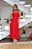 Vestido Vermelho Midi de Alça com Cinto - Via Sampa - Imagem 2