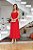 Vestido Vermelho Midi de Alça com Cinto - Via Sampa - Imagem 3