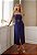 Vestido Midi Azul Tomara Que Caia Pespontado com Cinto - Via Sampa - Imagem 1