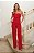 Conjunto Feminino Vermelho Top Ombro so com Lapela e Calça - Via Sampa - Imagem 1