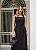 Vestido Feminino Midi Preto com Pregas - Via Sampa - Imagem 2