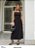 Vestido Feminino Midi Preto com Pregas - Via Sampa - Imagem 6
