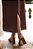 Conjunto Feminino Marron Cropped e Saia com Pregas - Via Sampa - Imagem 4