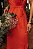 Vestido Feminino Midi Laranja Ombro Caido-Tunel - Via Sampa - Imagem 4
