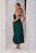 Vestido Midi Verde Drapeado com Bojo - Via Sampa - Imagem 4