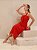 Vestido Midi Vermelho Saia Reta - Via Sampa - Imagem 2