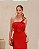 Vestido Midi Vermelho Saia Reta - Via Sampa - Imagem 3