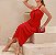 Vestido Midi Vermelho Saia Reta - Via Sampa - Imagem 7