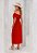 Vestido Midi Vermelho com Alça em Metal - Via Sampa - Imagem 9
