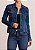 Jaqueta Jeans Feminina Lavagem Tradicional Aspecto Moletom - Imagem 3