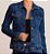 Jaqueta Jeans Feminina Lavagem Tradicional Aspecto Moletom - Imagem 4