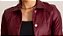 Jaqueta Cropped Feminina Resinada Marrom, Preta e Vinho - Divero Jeans - Imagem 5