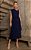 Vestido Midi Feminino Degage Azul Marinho - Via Sampa - Imagem 1