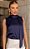 Blusa Feminina Azul Marinho Cetim - Via Sampa - Imagem 3