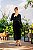 Vestido Midi Preto com Bojo Torcido - Via Sampa - Imagem 1