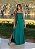 Vestido Longo Verde com Sobreposição - Via Sampa - Imagem 1