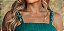 Vestido Longo Verde com Sobreposição - Via Sampa - Imagem 4