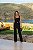 Conjunto Feminino Preto Top Assimétrico e Calça - Imagem 3