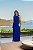 Vestido Feminino Longo Azul com Coleira - Via Sampa - Imagem 3