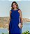 Vestido Feminino Longo Azul com Coleira - Via Sampa - Imagem 5
