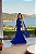 Vestido Feminino Longo Azul com Coleira - Via Sampa - Imagem 1