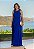 Vestido Feminino Longo Azul com Coleira - Via Sampa - Imagem 4
