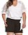 Blusa de Crepe Bege com Tricô Plus Size | TN Plus - Imagem 2